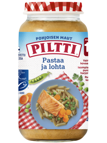 Piltti Pohjoisen Maut Pastaa ja lohta 1-3v | Piltti